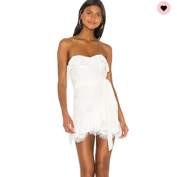 lovers and friends white lace dress Lovers and Friends Thalia Mini Dress in White